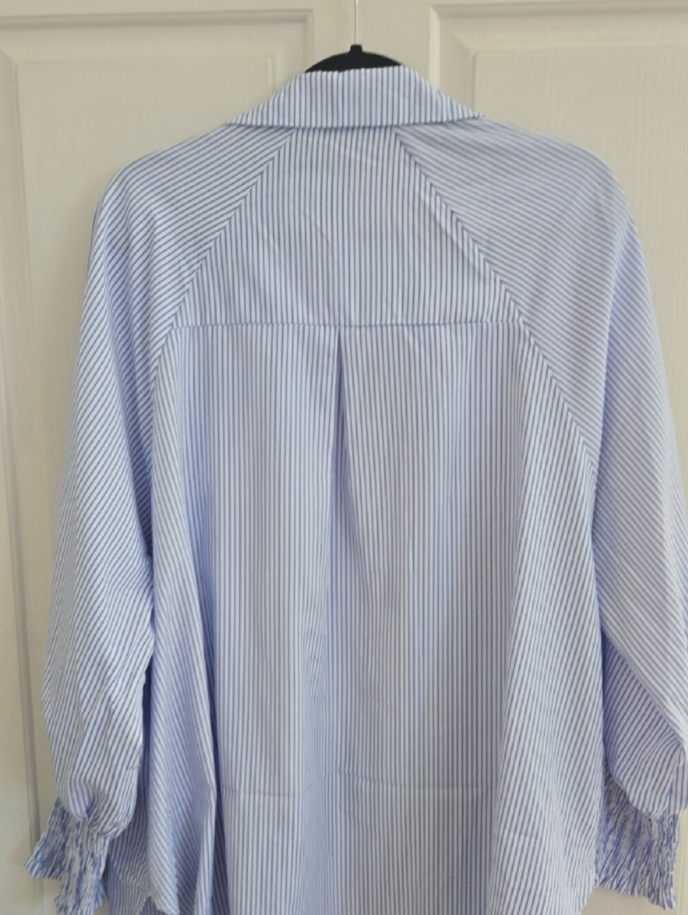 Blue Pinstripe Button-Down Shirt - Picture 6 of 9